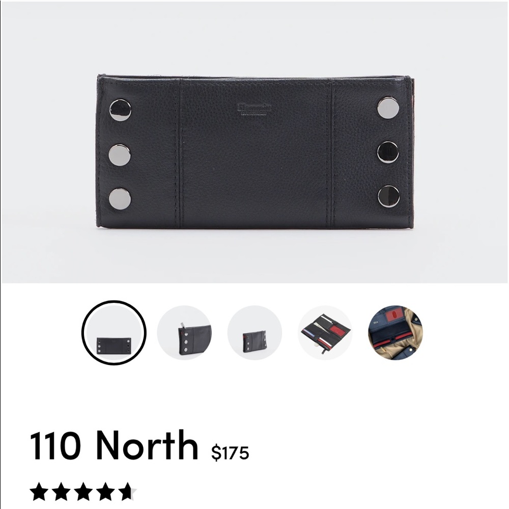 Hammitt Black Wallet with Silver Accents